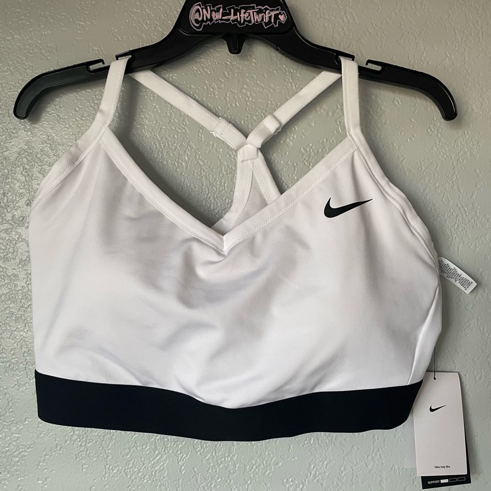 White Nike sports bra XL